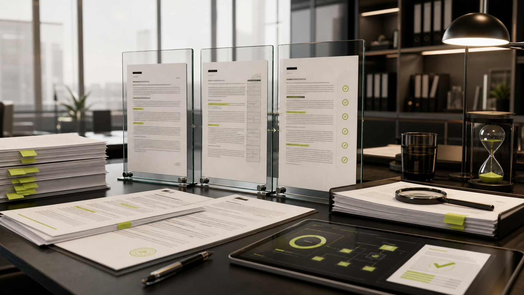A review employee for contracts, invoices and policy controls